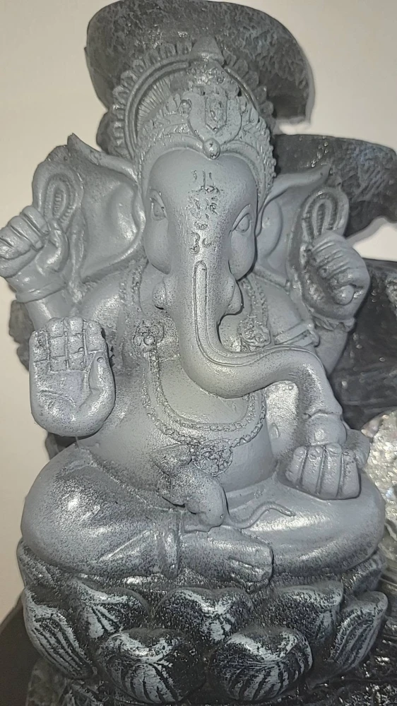 fontaine Ganesh lumineuse blanc